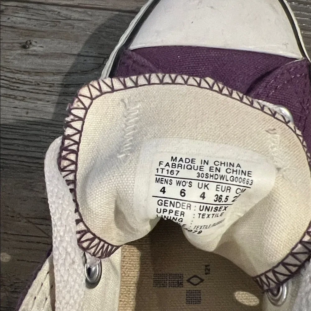 Converse Kids Purple and White Sneakers